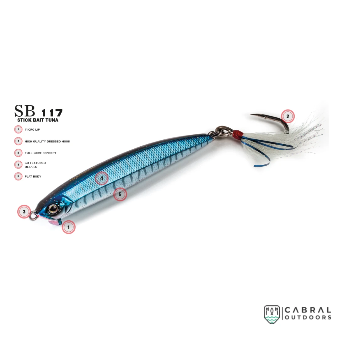 Lip Gripper Molix SB117 Stick Bait Tuna | Size: 11.7 Cm | 42g 3 Lip Gripper Molix SB117 Stick Bait Tuna | Size: 11.7 Cm | 42g