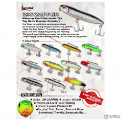 Lucana Zig Zapper Hard Lure | Size: 11.5cm | 22.5g Lures