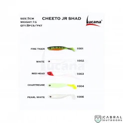 Finess Lures Lucana Cheeto Jr Shade Soft Fishing Lure | Size: 5cm | 1g | 8pcs/pk