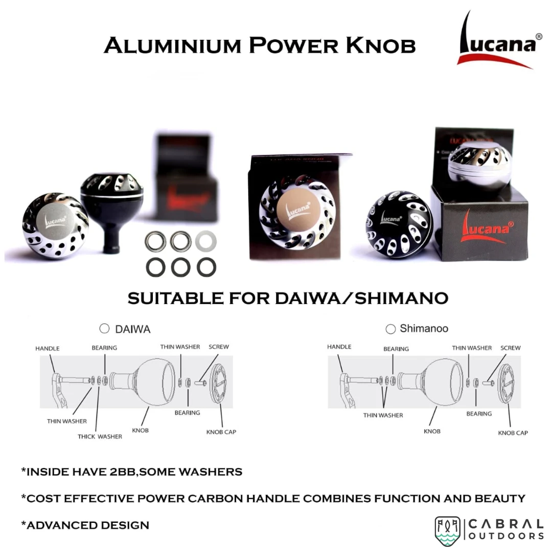 Fishing Spares Lucana Aluminium Power Knob 3 Fishing Spares Lucana Aluminium Power Knob