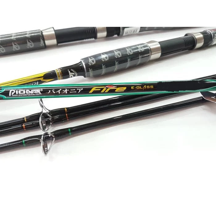 Fishing Rods Pioneer Fire E-Glass 6ft -10ft Spinning Rod 3 Fishing Rods Pioneer Fire E-Glass 6ft -10ft Spinning Rod