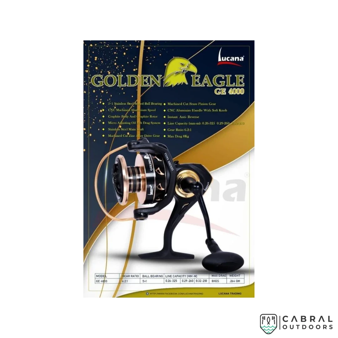 Lucana Golden Eagle 4000 Spinning Reel Reels 3 Lucana Golden Eagle 4000 Spinning Reel Reels