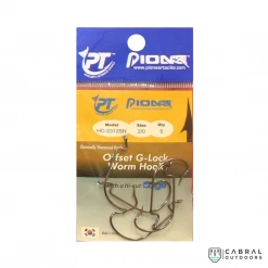 Pioneer Offset G-Lock Worm Hooks | Size: 2/0-3/0
