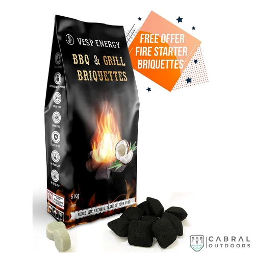 Grills & Accessories Vesp Energy Coconut Shell Charcoal Briquettes (3kg & 5kg) 3 Grills & Accessories Vesp Energy Coconut Shell Charcoal Briquettes (3kg & 5kg)