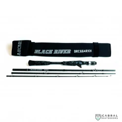 Fishing Rods Bone Black River BRC664RXH 6.6ft BaitCasting Travel Rod