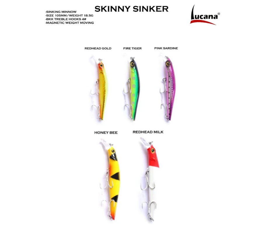 Lucana Skinny Sinker 105mm/18.5g, 1pcs/pkt Lures 3 Lucana Skinny Sinker 105mm/18.5g, 1pcs/pkt Lures