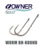 Hooks Owner Worm BH-Round Hook 56537 (Eyed) | Size: 6-12 1 Hooks Owner Worm BH-Round Hook 56537 (Eyed) | Size: 6-12
