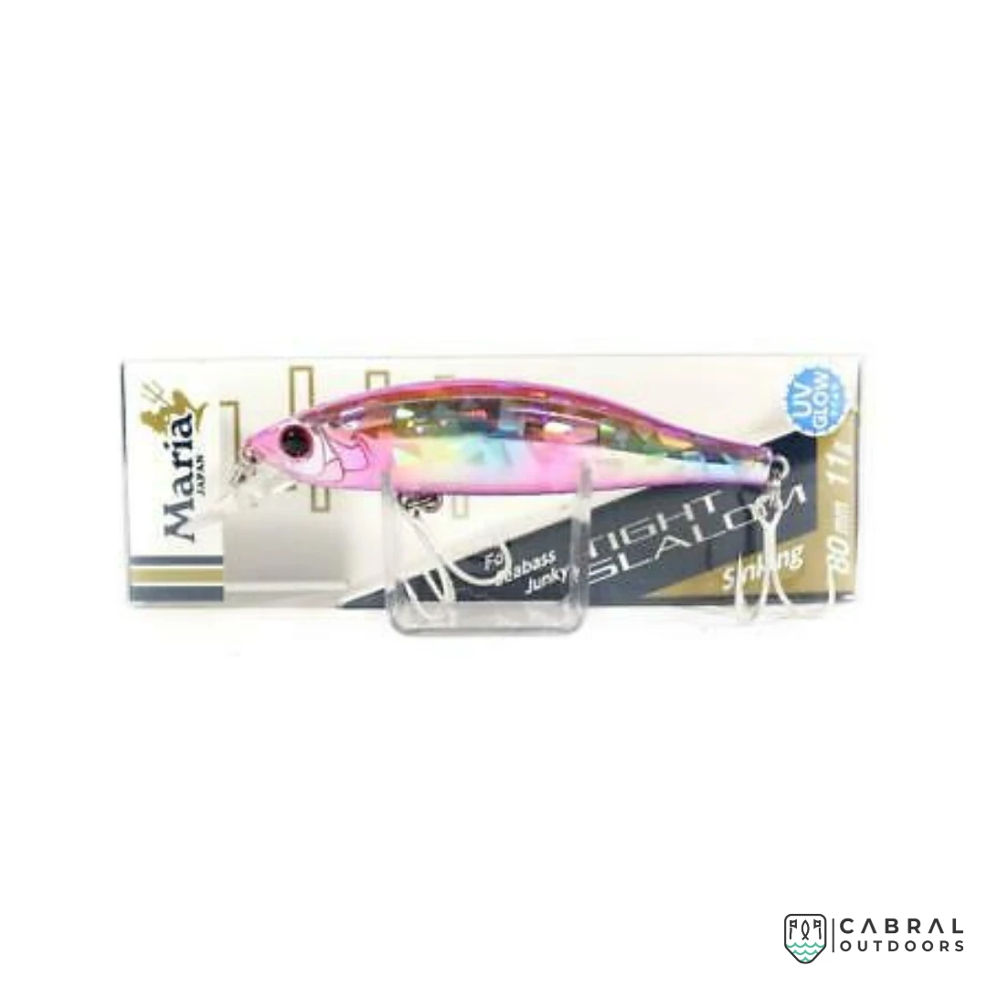 Lures Maria Tight Slalom Sinking Minnow | Size: 80mm | 11g 8 Lures Maria Tight Slalom Sinking Minnow | Size: 80mm | 11g