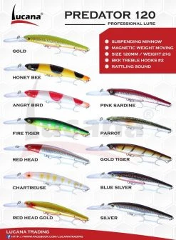 Lucana Predator 120mm/21g, 1pcs/pkt Lures