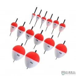 Cabral Outdoors Fishing Floaters With Pin | Weight: 3g - 20g | 5pcs/pk