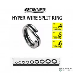 Terminal Tackles Owner Pro Parts Hyper Wire Split Ring | Size: 3-11H 9 Terminal Tackles Owner Pro Parts Hyper Wire Split Ring | Size: 3-11H