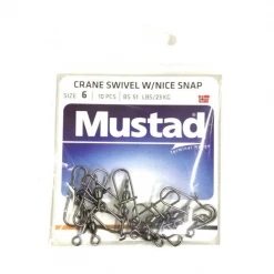 Terminal Tackles Mustad Crane Swivel With Nice Snap | Size: 2, 4, 6, 8