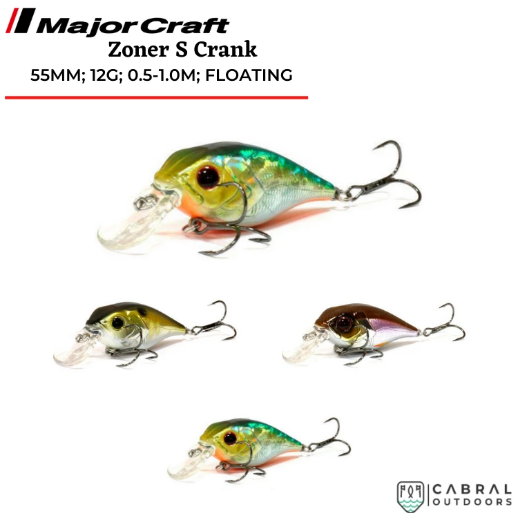MajorCraft Zoner S Crank 55 Hard Crankbait ZC55S-R | 12g Lures 3 MajorCraft Zoner S Crank 55 Hard Crankbait ZC55S-R | 12g Lures