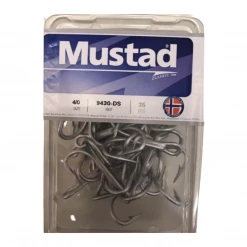 Mustad 9430-DS CATFISH TREBLE HOOK - 5X STRONG-- 25pcs/Box
