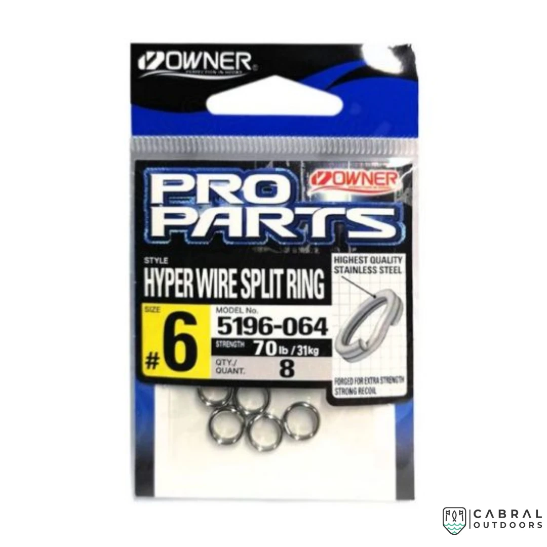 Terminal Tackles Owner Pro Parts Hyper Wire Split Ring | Size: 3-11H 4 Terminal Tackles Owner Pro Parts Hyper Wire Split Ring | Size: 3-11H