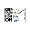 Cabral Outdoors Keep Calm And Fish On! 2 Stickers