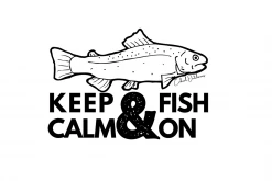 Cabral Outdoors Keep Calm And Fish On! Stickers