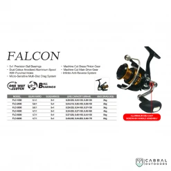 Reels Pioneer Falcon FLC 4000-FLC 6000 Spinning Reel