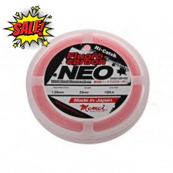 Momoi Hi-Catch Neo Fluoro Carbon Leader 20mtr | 40lb-80lb | 0.62mm-0.91mm | Pink Line