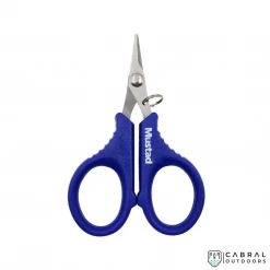 Mustad MT112 Serrated Braid Scissors 3.5" - BLUE