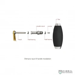 Gomexus EVA T-bar Silver Black Handle Knob | Size: 100mm Fishing Spares 8 Gomexus EVA T-bar Silver Black Handle Knob | Size: 100mm Fishing Spares